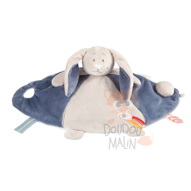  bao and wapi baby comforter platso rabbit blue grey 